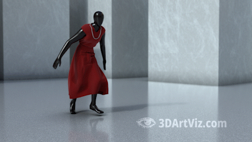 Cloth simulation on mesh deformed by motion capture Cloth simulation on mesh deformed by motion capture